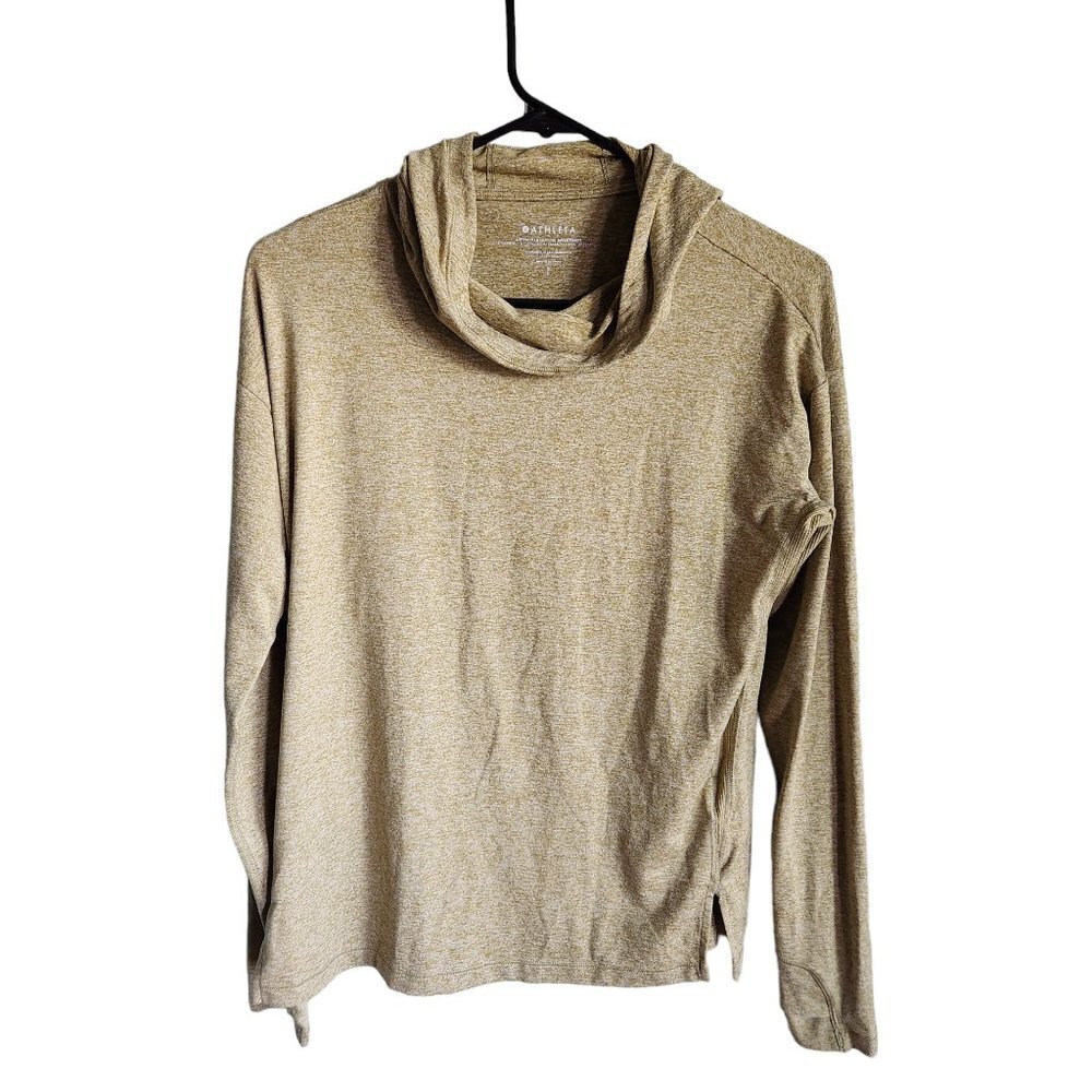 Athleta Shirt Women's Small Green Uptempo II Hoodie Sweatshirt Lightweight